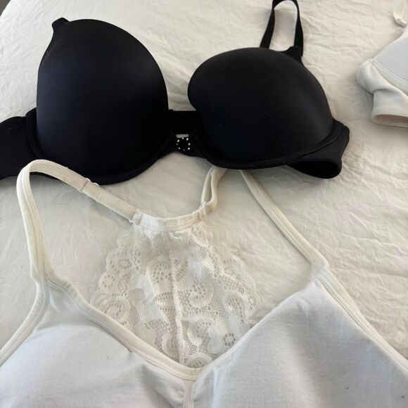 BUNDLE Assortment Black Nude Set White A/B 34/36 Women's Push Up Everyday BraLot - Picture 4 of 5